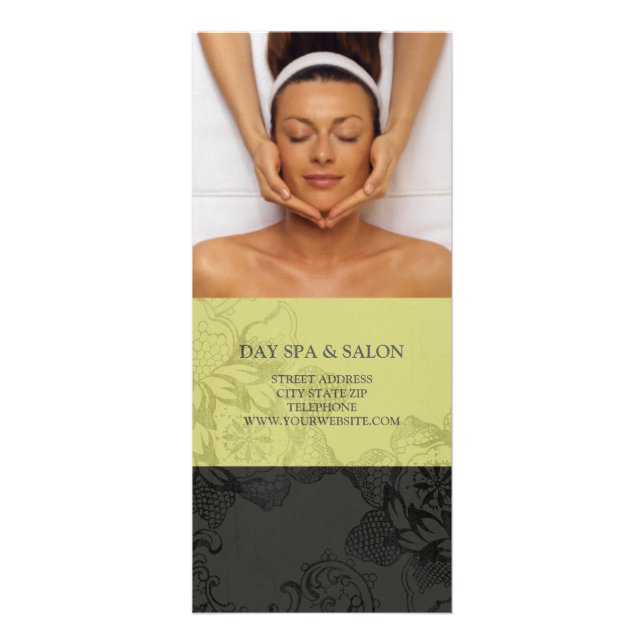 Day Spa Massage Therapy Price List {Olive} Rack Card (Front)