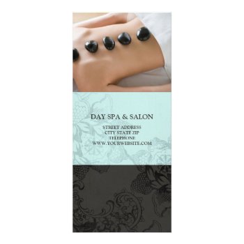 Day Spa Massage Therapy Price List {teal Blue} Rack Card by lifethroughalens at Zazzle