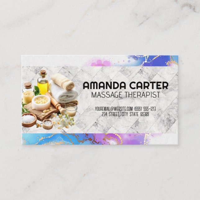 Day Spa | Oils and Salts Business Card (Front)