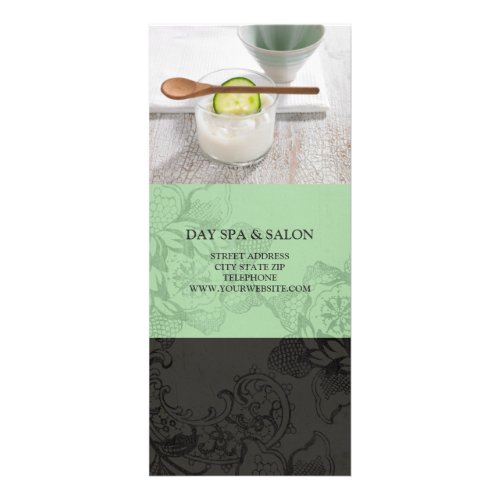 Day Spa Skincare Price List Mint Green Rack Card