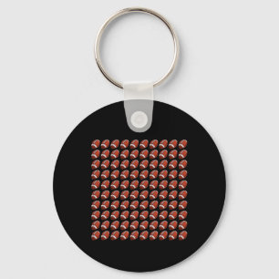 Day Student Boys Girls Football 100 Days Of School Keychain