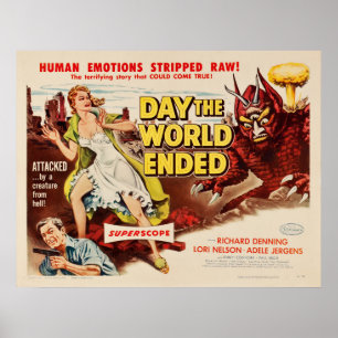 Day The World Ended Monster Horror Movie Poster Ad