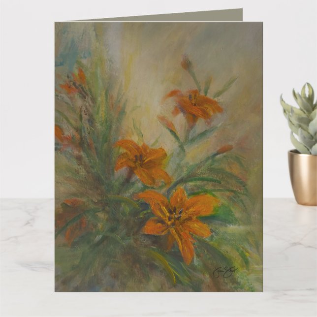 Day "Tiger" Lilies 8.5 x 11" Card (Small Plant)