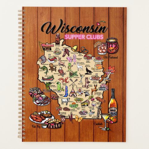 Day Timer _ Wisconsin Supper Club Map  Planner