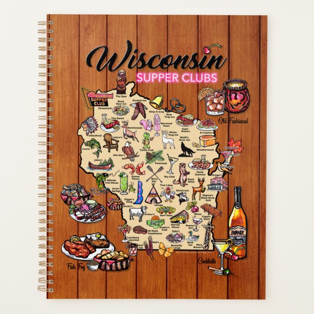 Day Timer - Wisconsin Supper Club Map  Planner (Front)