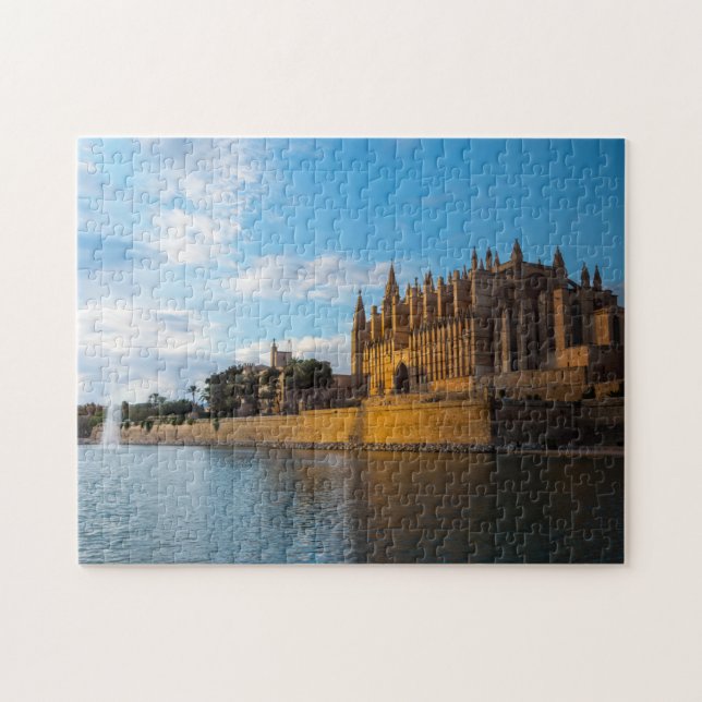 Day to night transition on the Cathedral of Palma Jigsaw Puzzle (Horizontal)