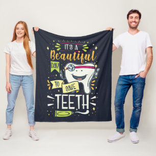 Day to Save Teeth Dental Hygienist Fleece Blanket