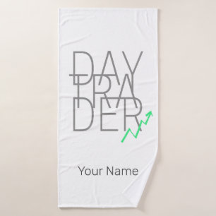 Day Trader and Cryptocurrencies Stock Exchange Bath Towel