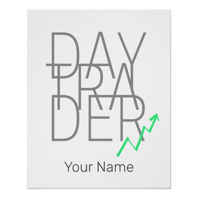 Day Trader and Cryptocurrencies Stock Exchange Poster (Front)