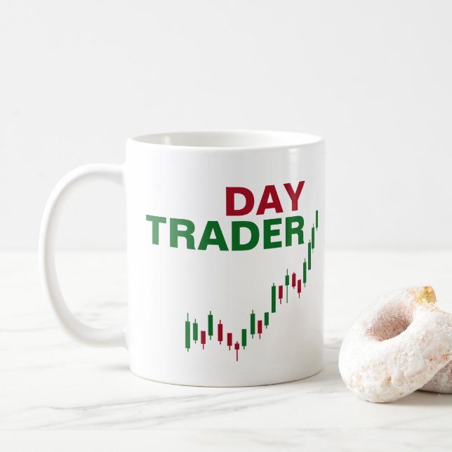 Day Trader Stock Trader Coffee Mug (With Donut)