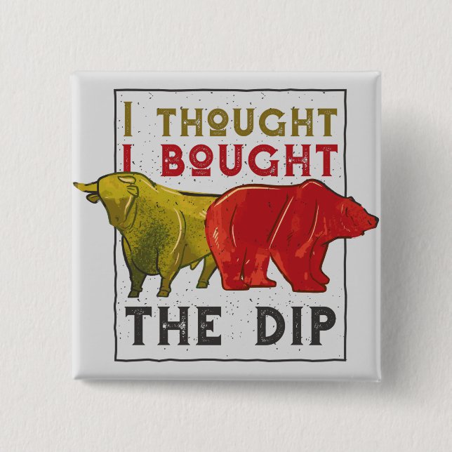 Day Traders - Bull and Bear Quote Button (Front)