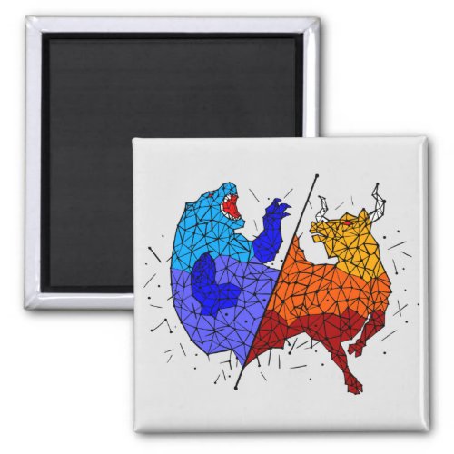 Day Traders Gift _ Bull and Bear Constellation Magnet