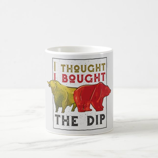 Day Traders Gift - Bull and Bear Quote Coffee Mug (Center)