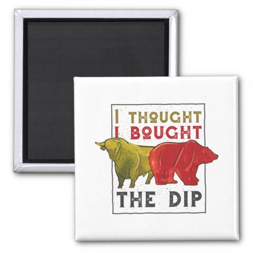 Day Traders Gift _ Bull and Bear Quote Magnet