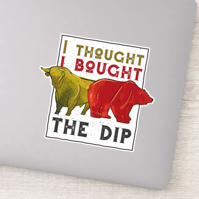 Day Traders Gift - Bull and Bear Quote  Sticker (Detail)