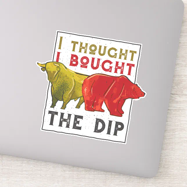 Day Traders Gift - Bull and Bear Quote  Sticker (Detail)