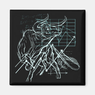 Day Traders Gift - Bull Stock market Magnet