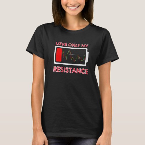 Day Trading Love My Resistance Stock Market Invest T_Shirt