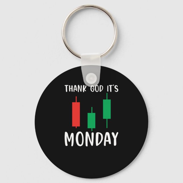 Day Trading Trader Stock Market Keychain (Front)