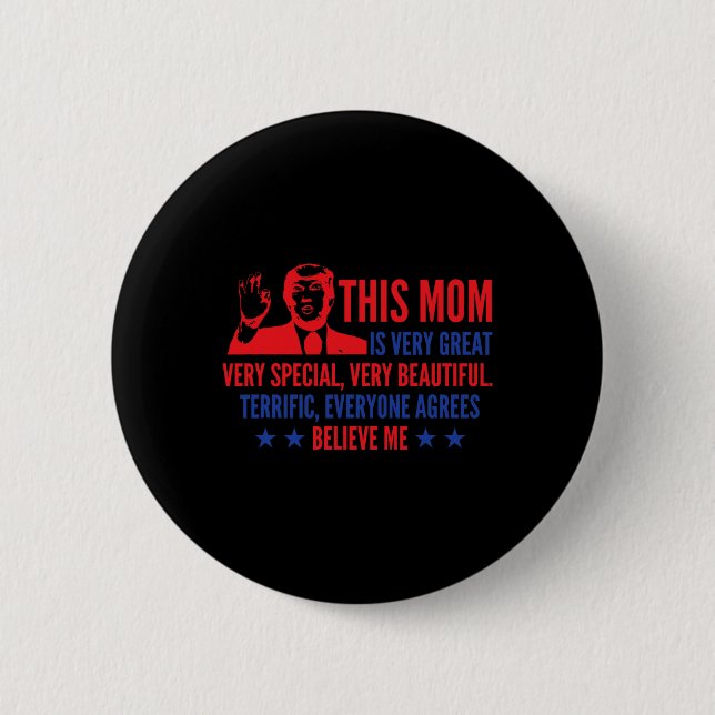 Day Trump Funny Quotes Election 2024  Button (Front)