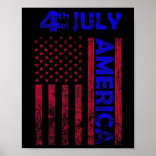 Day Usa America Flag 4th Of July Happy Funny Poster
