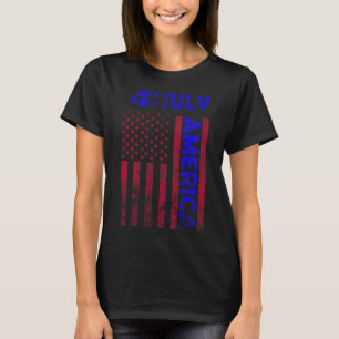Day Usa America Flag 4th Of July Happy Funny T-Shirt