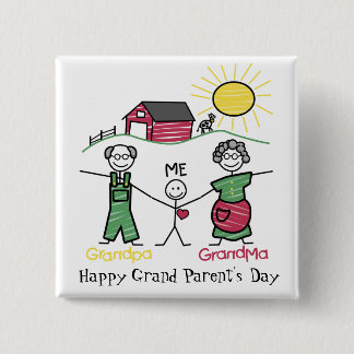 Day with the Grandparent's - Pinback Button