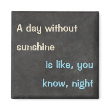 "Day without Sunshine" Funny Quote Magnet