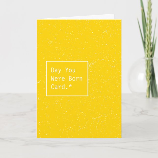 Day You Were Born Card (Front)