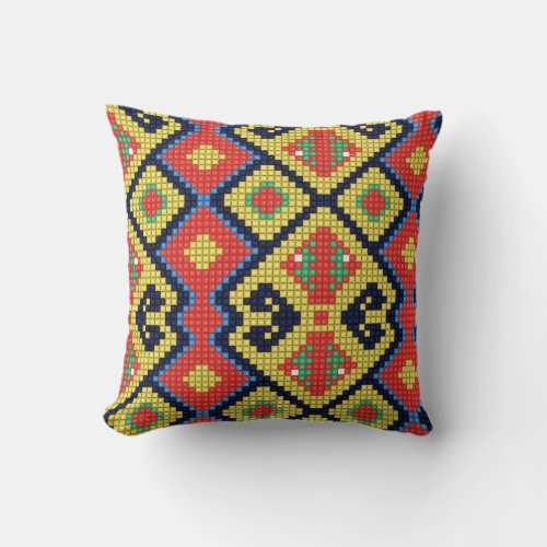 Dayak Borneo Islands Indonesian  Throw Pillow