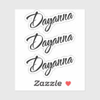 Stylish Name Sticker, Zazzle