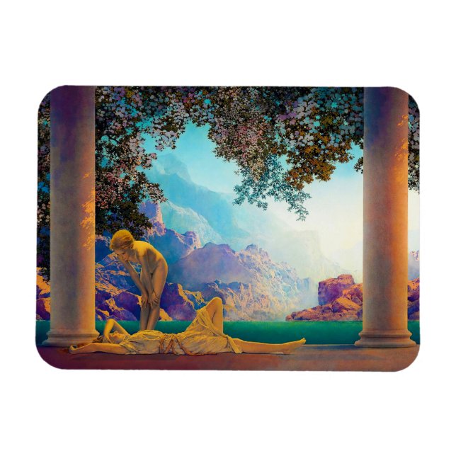 Daybreak, 1922 by Maxfield Parrish Magnet (Horizontal)
