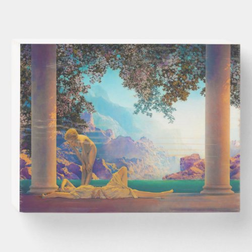 Daybreak 1922 by Maxfield Parrish Wooden Box Sign