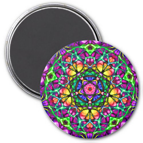 Daybreak Delight Kaleidoscope Mandala Magnet