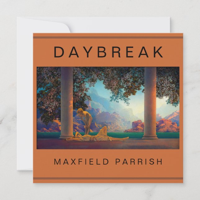 DAYBREAK Maxfield Parrish 1922 .. Hi-Def Flat Card (Front)