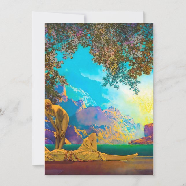 Daybreak Maxfield Parrish Invitation (Front)