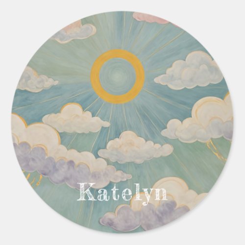 Daybreaks Embrace Personalized Classic Round Sticker