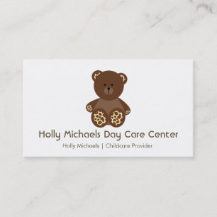 Daycare / Babysitter Bear Business Cards