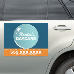 Daycare Business Bubbles Fun Professional Car Magnet