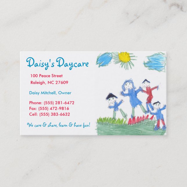 Daycare Business Card (Front)