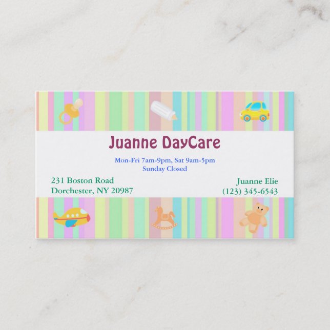 Daycare Business Card (Front)