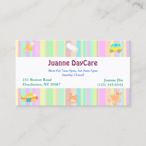 Daycare Business Card