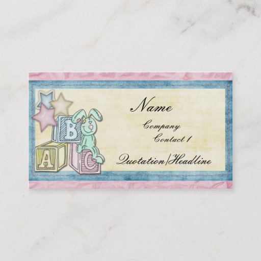 Customizable Daycare business card