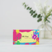Daycare Business Card - Colorful Paint Hand Prints (Standing Front)