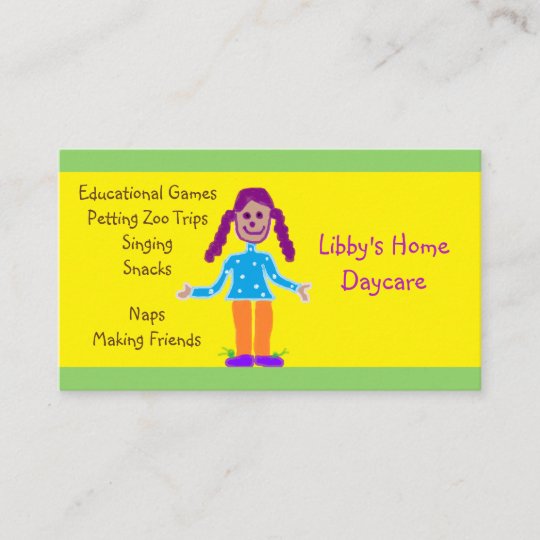 Daycare Business Card - Customizable | Zazzle.com