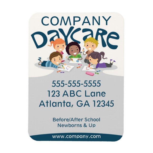 Daycare Business Card Magnet (Vertical)