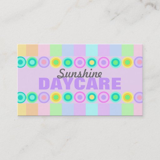 Customizable Daycare business Cards
