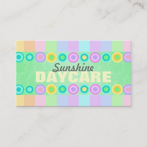 Customizable Daycare business Cards