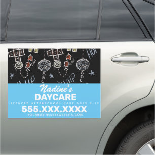 Daycare Business Chalk Art Fun Professional Car Magnet
