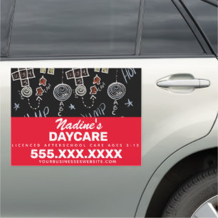 Daycare Business Chalk Art Fun Professional Car Magnet
